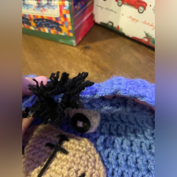 Handmade Brand New Crocheted Eeyore Winnie the Pooh Baby Hat - Picture 3 of 5